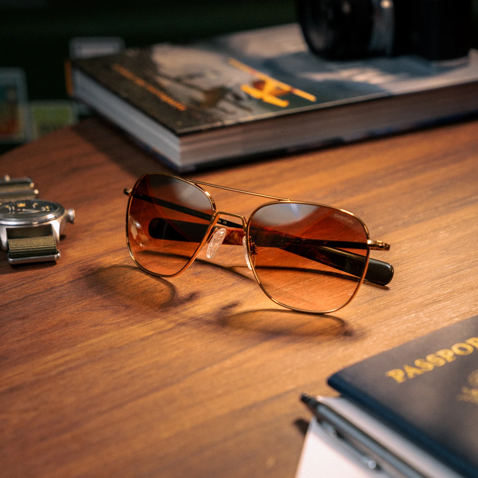 Aviator - 22k Chocolate Gold & Cape Sand - Image 2