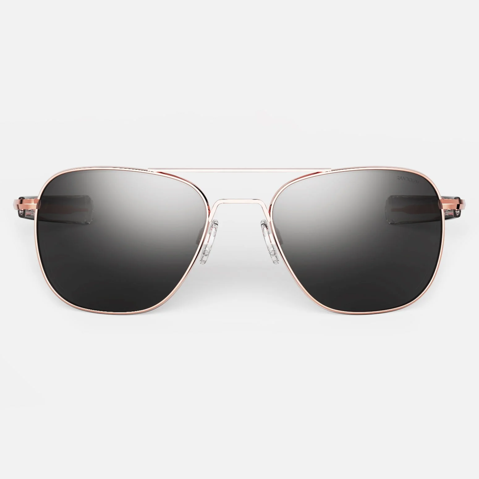 Aviator - 22k Rose Gold & American Gray - Prescription Sunglasses