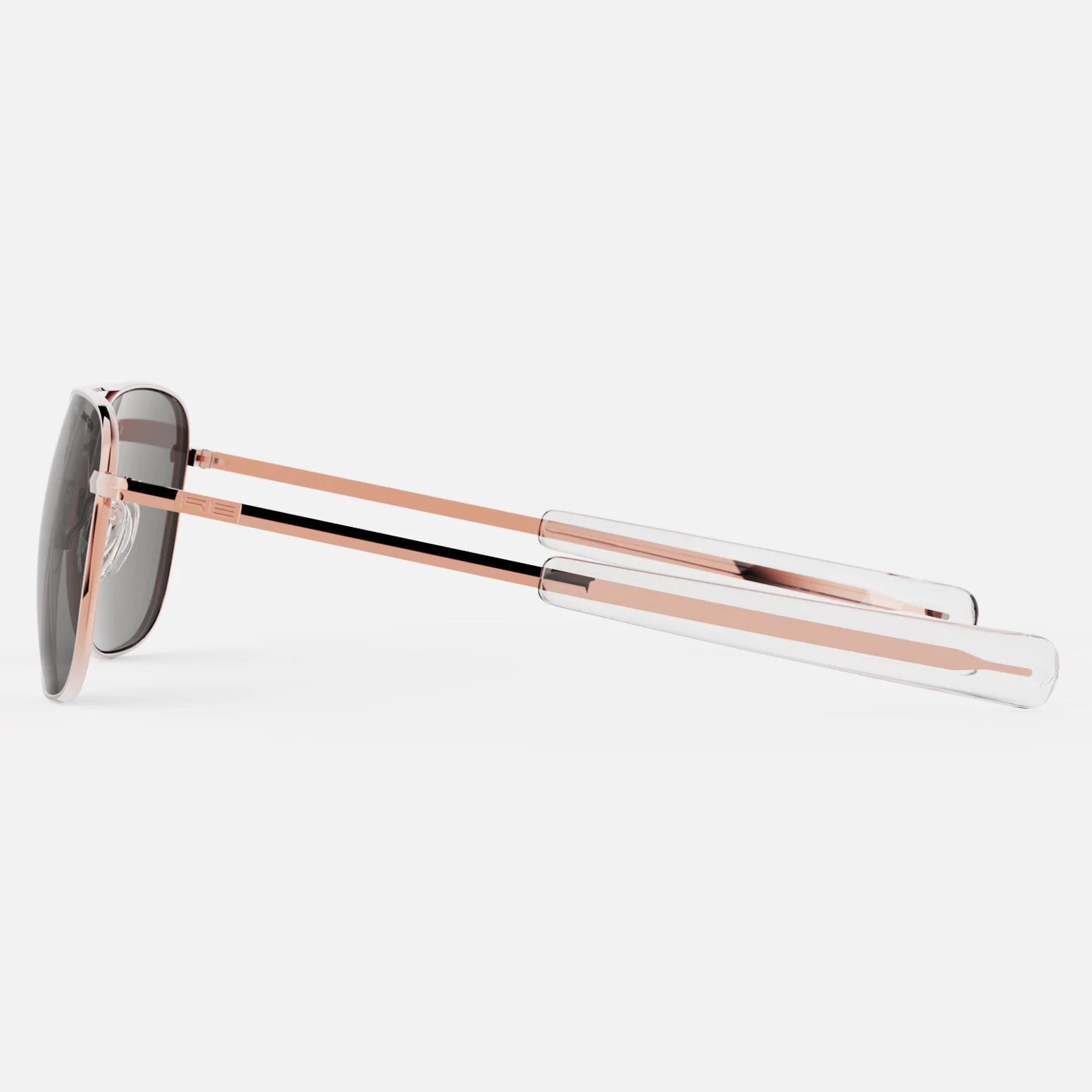 Aviator - 22k Rose Gold & American Gray - Prescription Sunglasses - Image 2