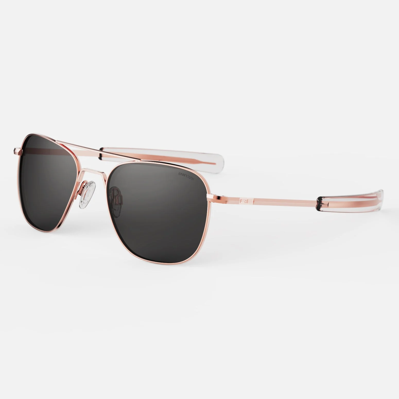 Aviator - 22k Rose Gold & American Gray - Prescription Sunglasses - Image 3