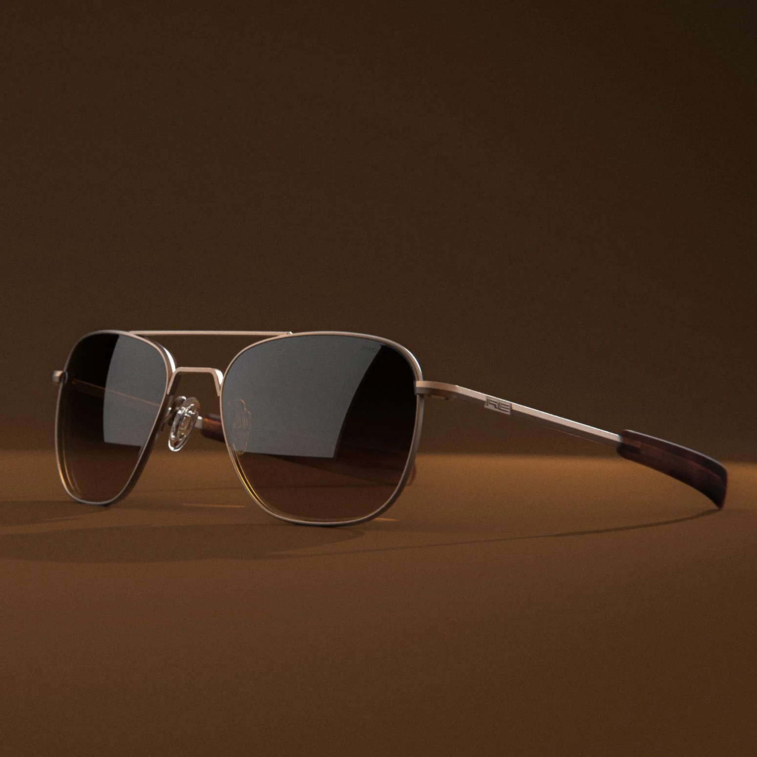 Aviator - 22k Satin Chocolate Gold & Cape Sand - Image 3