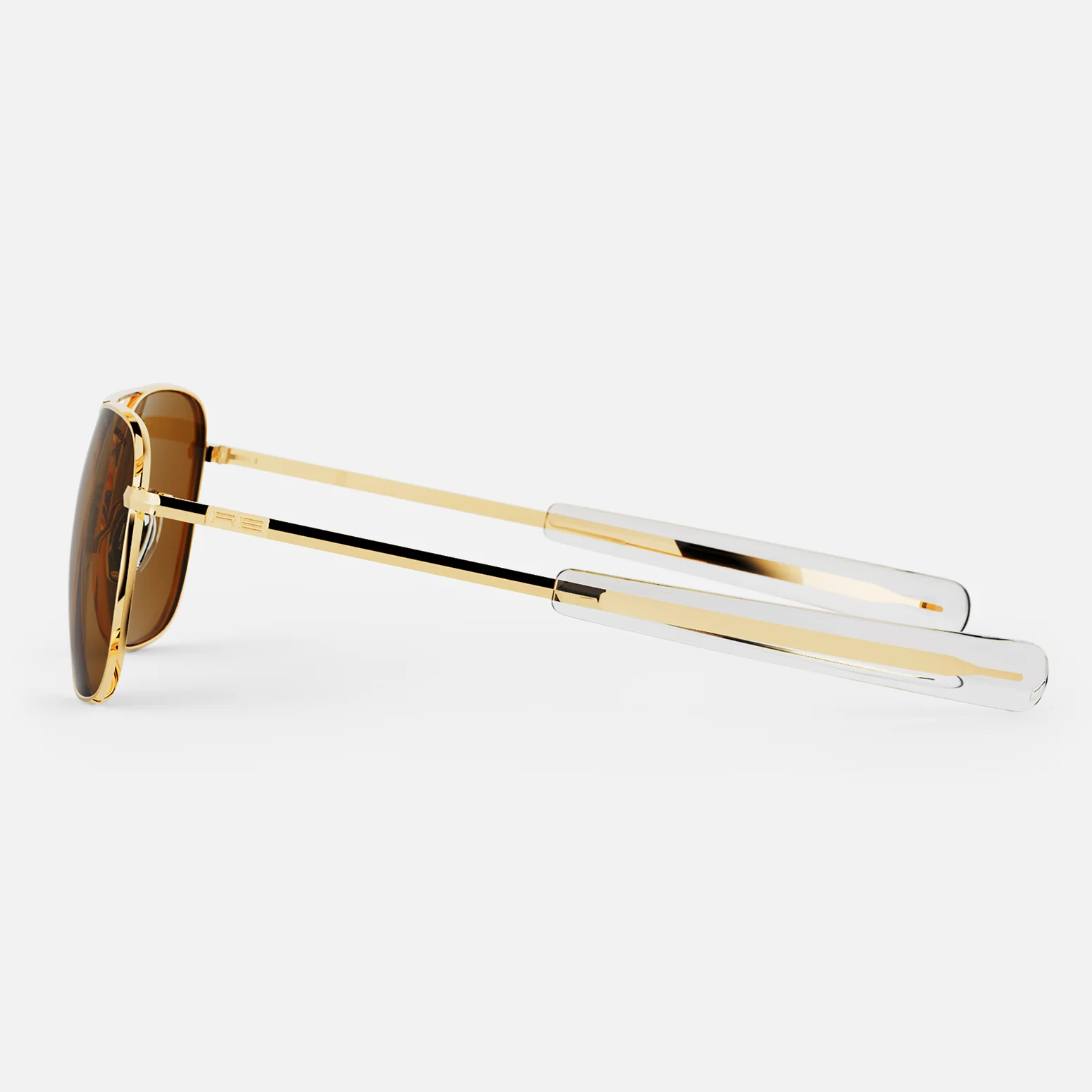 Aviator - 23k Gold & American Tan - Prescription Sunglasses - Image 4