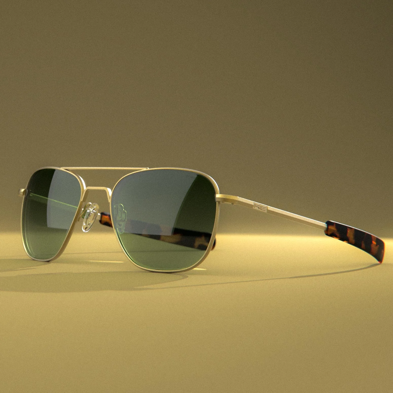 Aviator - 23k Satin Gold & Evergreen - Image 3