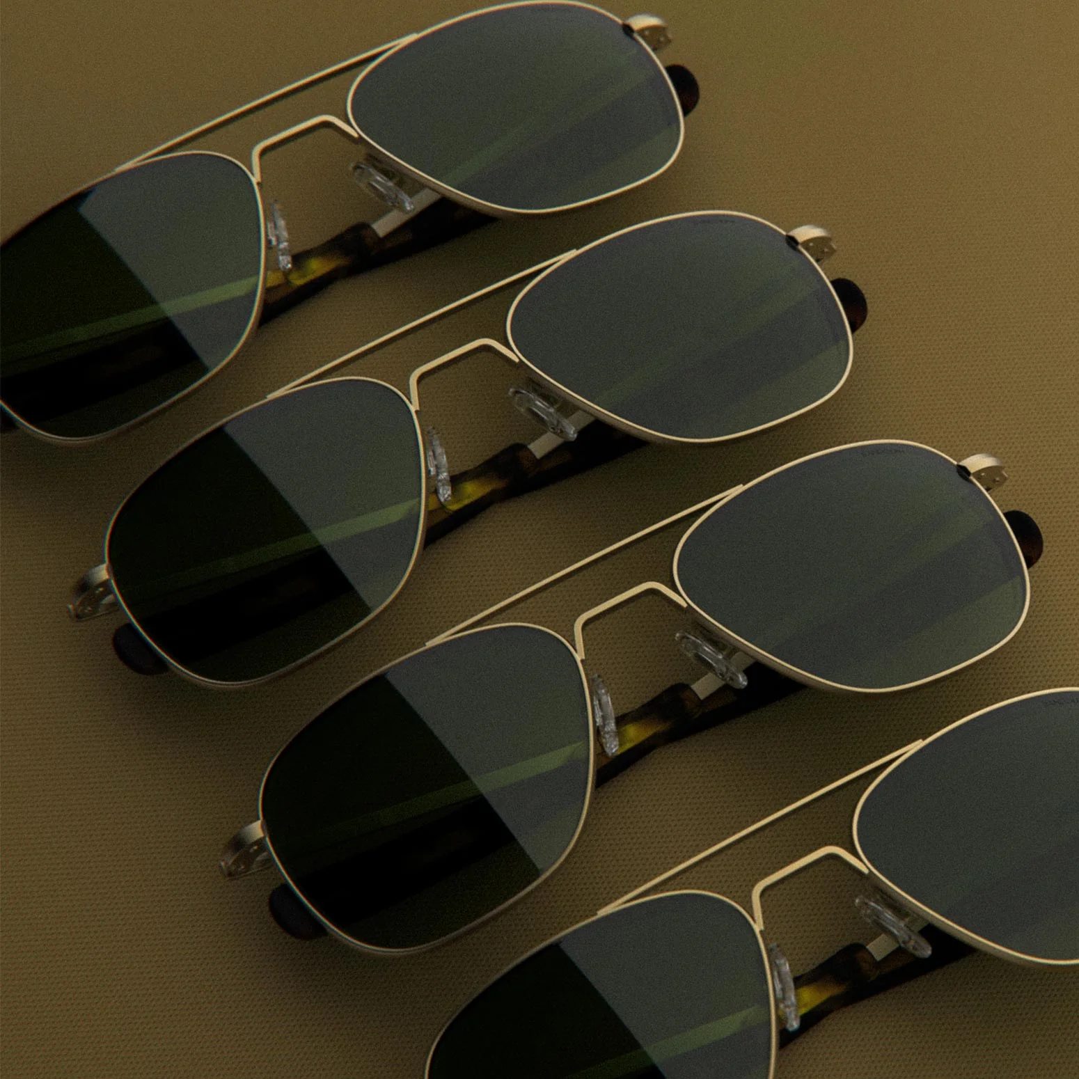 Aviator - 23k Satin Gold & Evergreen - Image 6