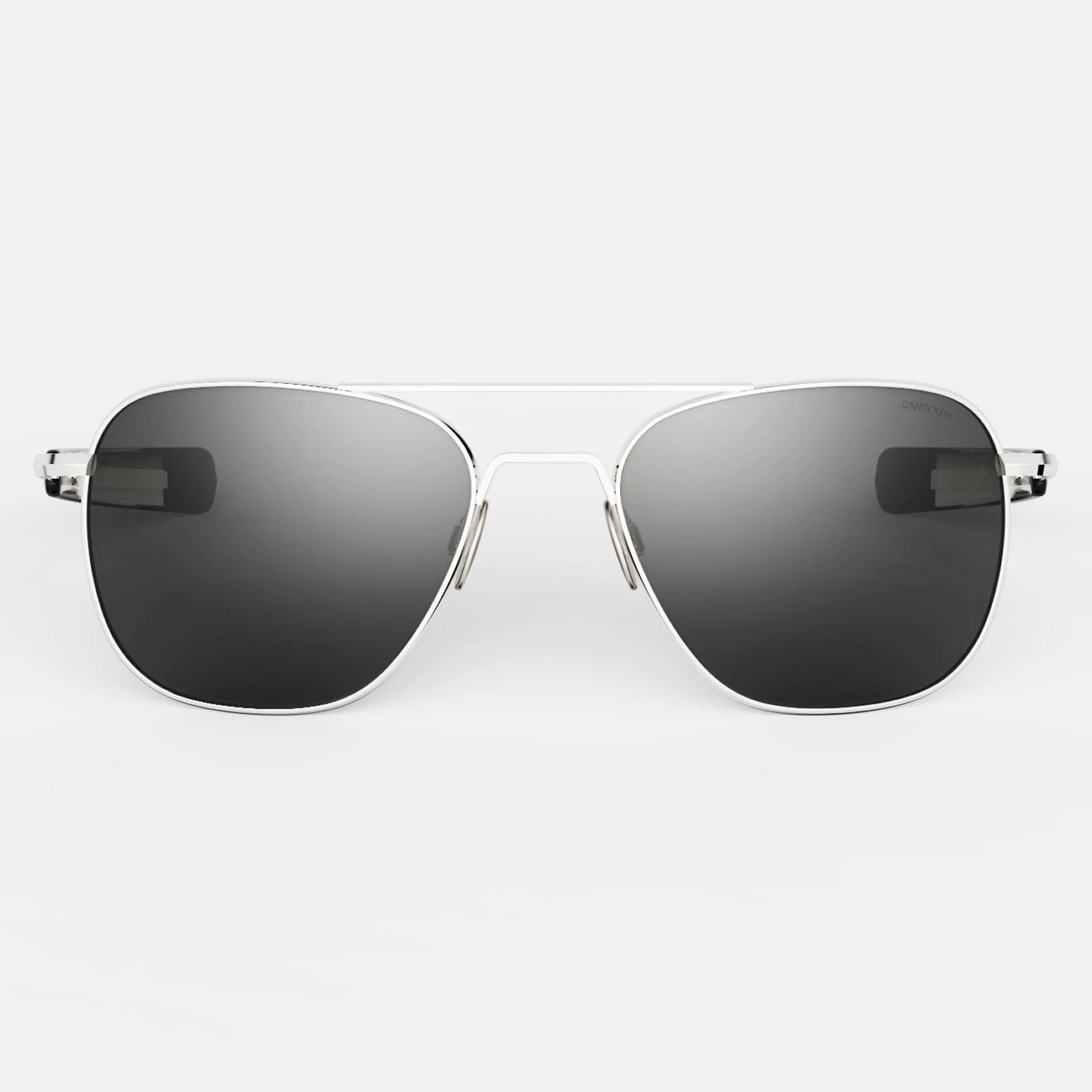 Aviator - 23k White Gold & American Gray - Prescription Sunglasses
