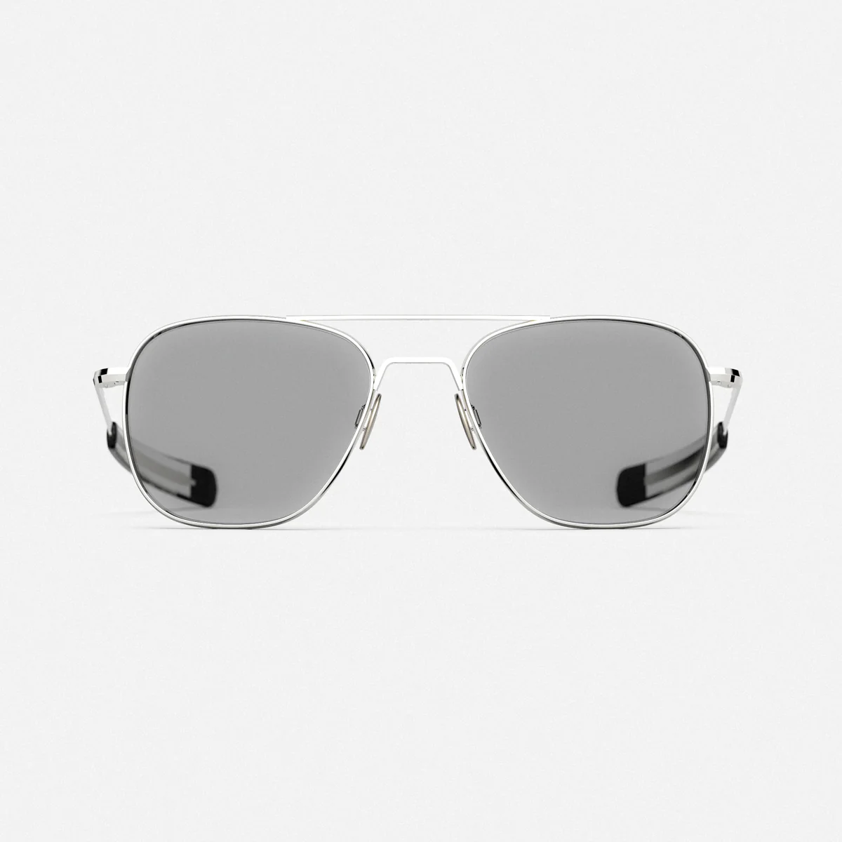 Aviator - 23k White Gold & Clear - Prescription Eyewear - Image 4