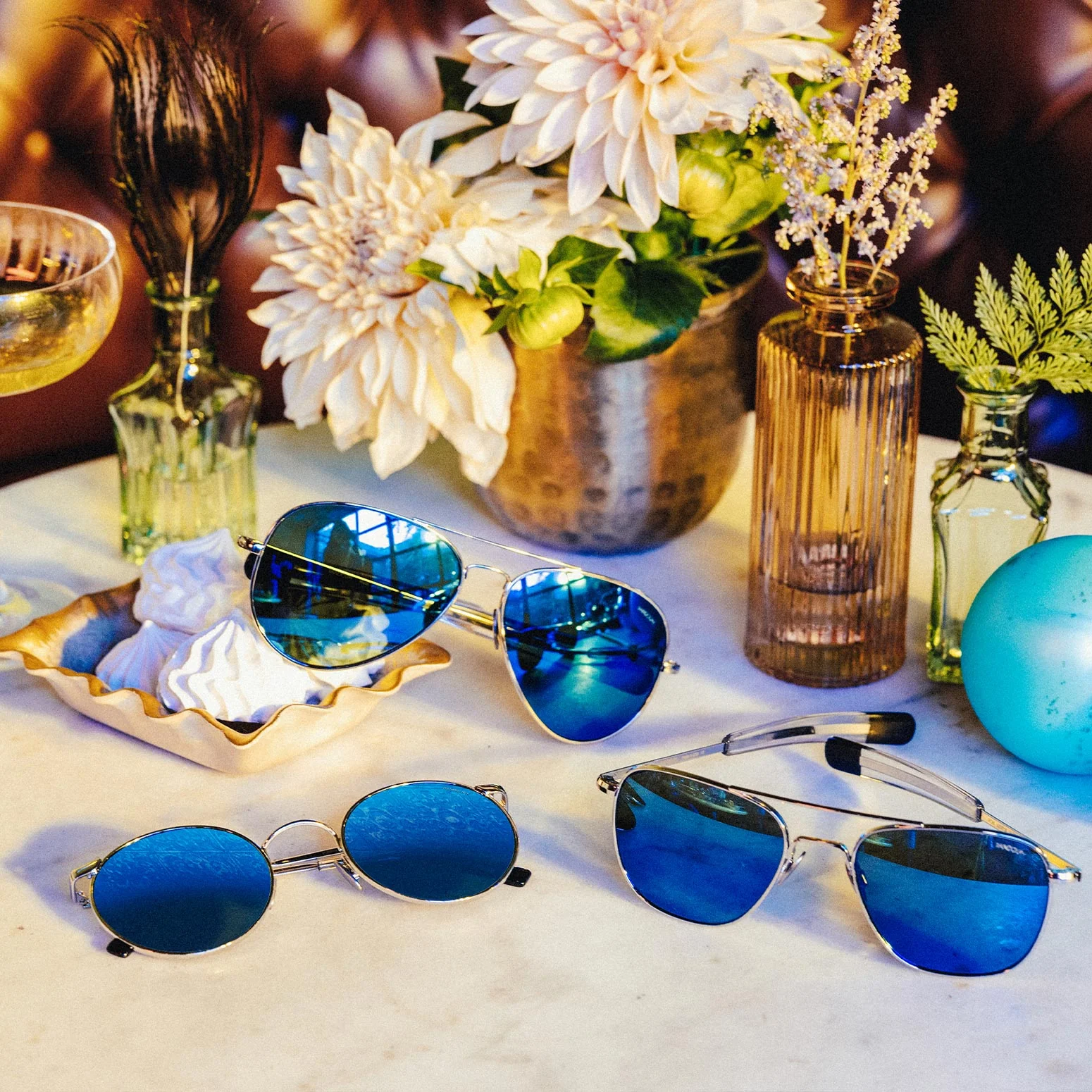 Aviator - 23k White Gold & Cobalt - Image 9