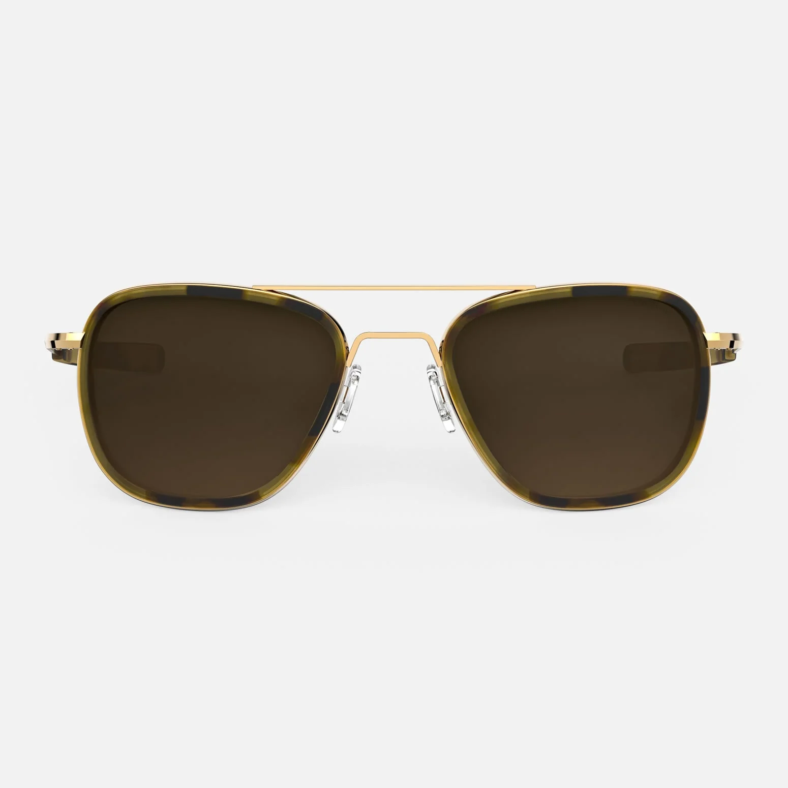 Aviator Fusion - 23k Gold & Dark Caramel Tortoise Inlay & Cape Sand