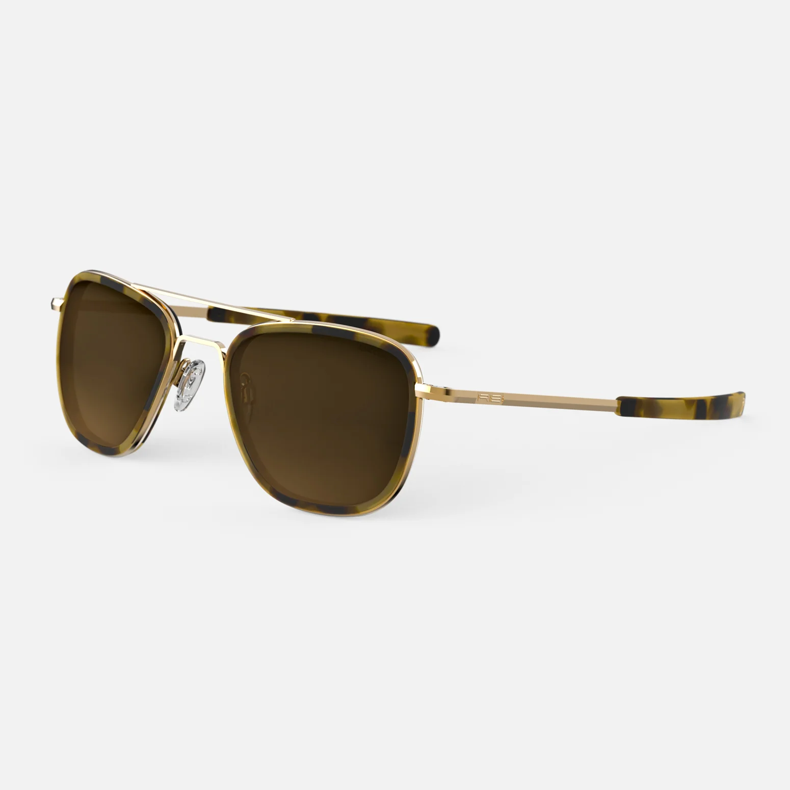 Aviator Fusion - 23k Gold & Dark Caramel Tortoise Inlay & Cape Sand - Image 4