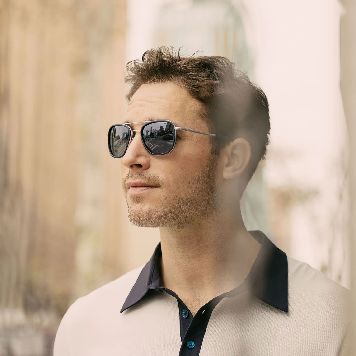 Aviator Fusion - Matte Chrome & Blue Sapphire Inlay & Slate - Image 2
