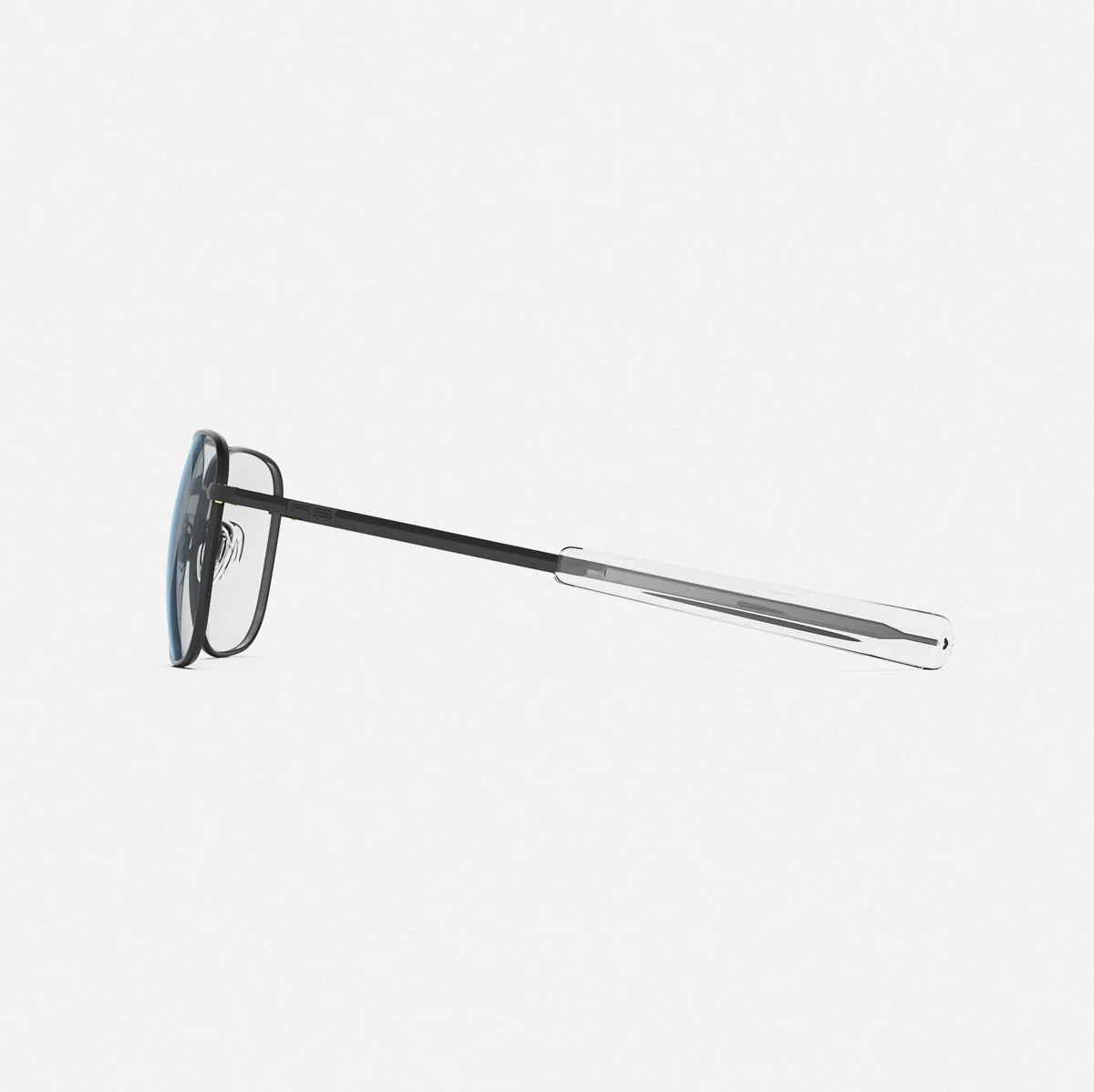 Aviator - Matte Black & Clear - Prescription Eyewear - Image 3