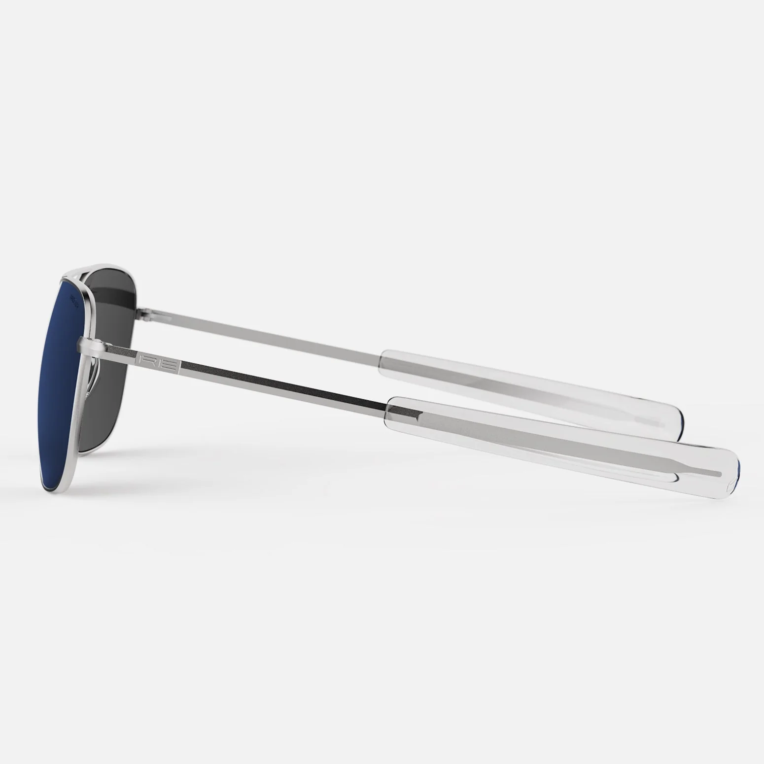 Aviator - Matte Chrome & Atlantic Blue - Prescription Sunglasses - Image 4