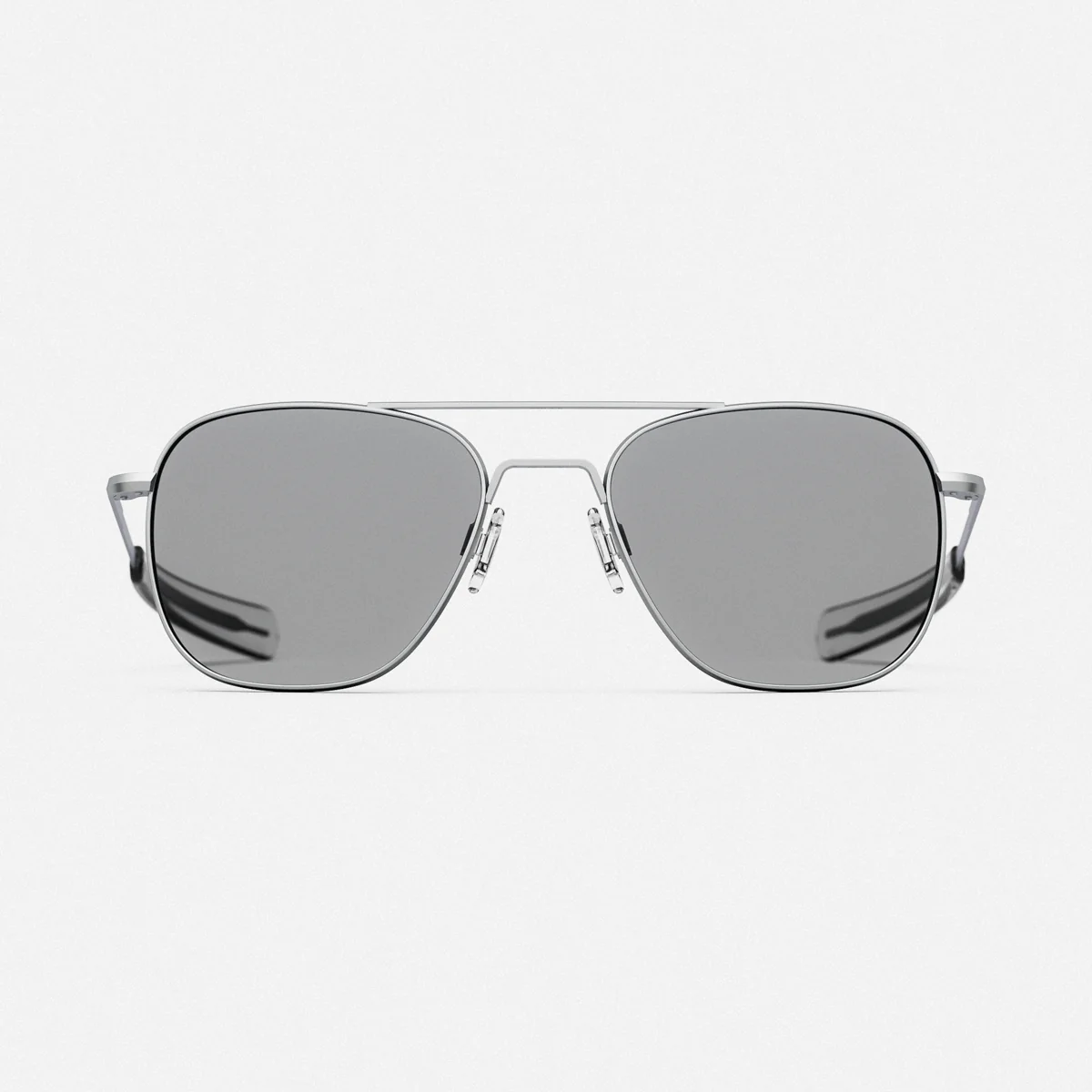 Aviator - Matte Chrome & Clear - Prescription Eyewear - Image 4