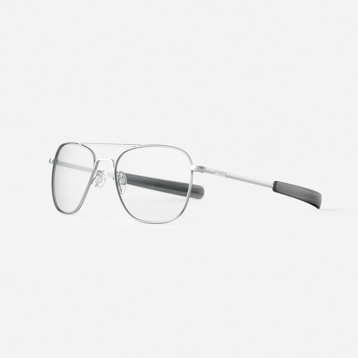 Aviator - Matte Chrome & Clear - Prescription Eyewear - Image 2