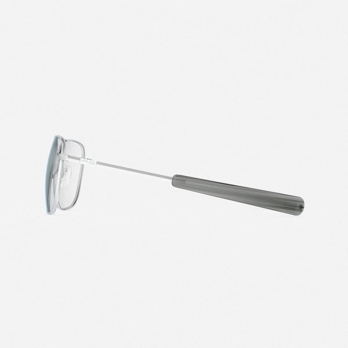 Aviator - Matte Chrome & Clear - Prescription Eyewear - Image 3