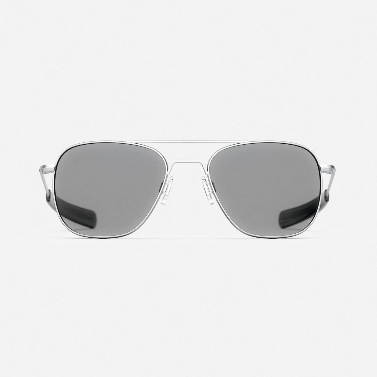 Aviator - Matte Chrome & Clear - Prescription Eyewear - Image 4