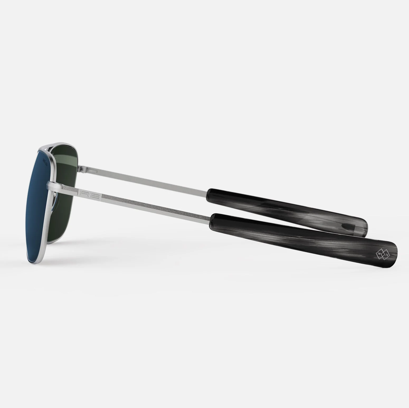 Aviator - Matte Chrome & Cobalt - Prescription Sunglasses - Image 3