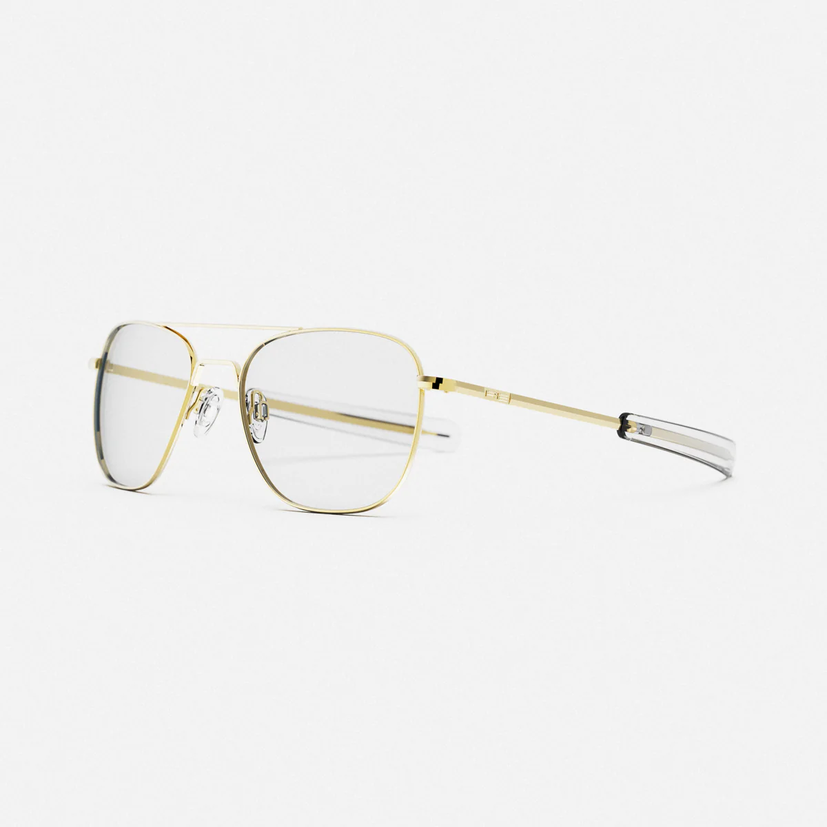 Aviator - Military Special Edition - 23k Gold & Clear - Prescription Eyewear - Image 2