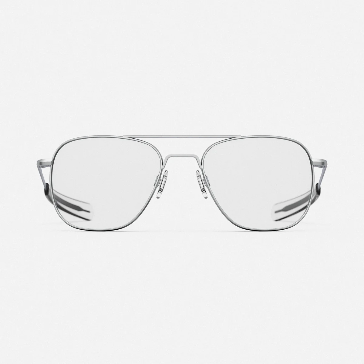 Aviator - Military Special Edition - Matte Chrome & Clear - Prescription Eyewear