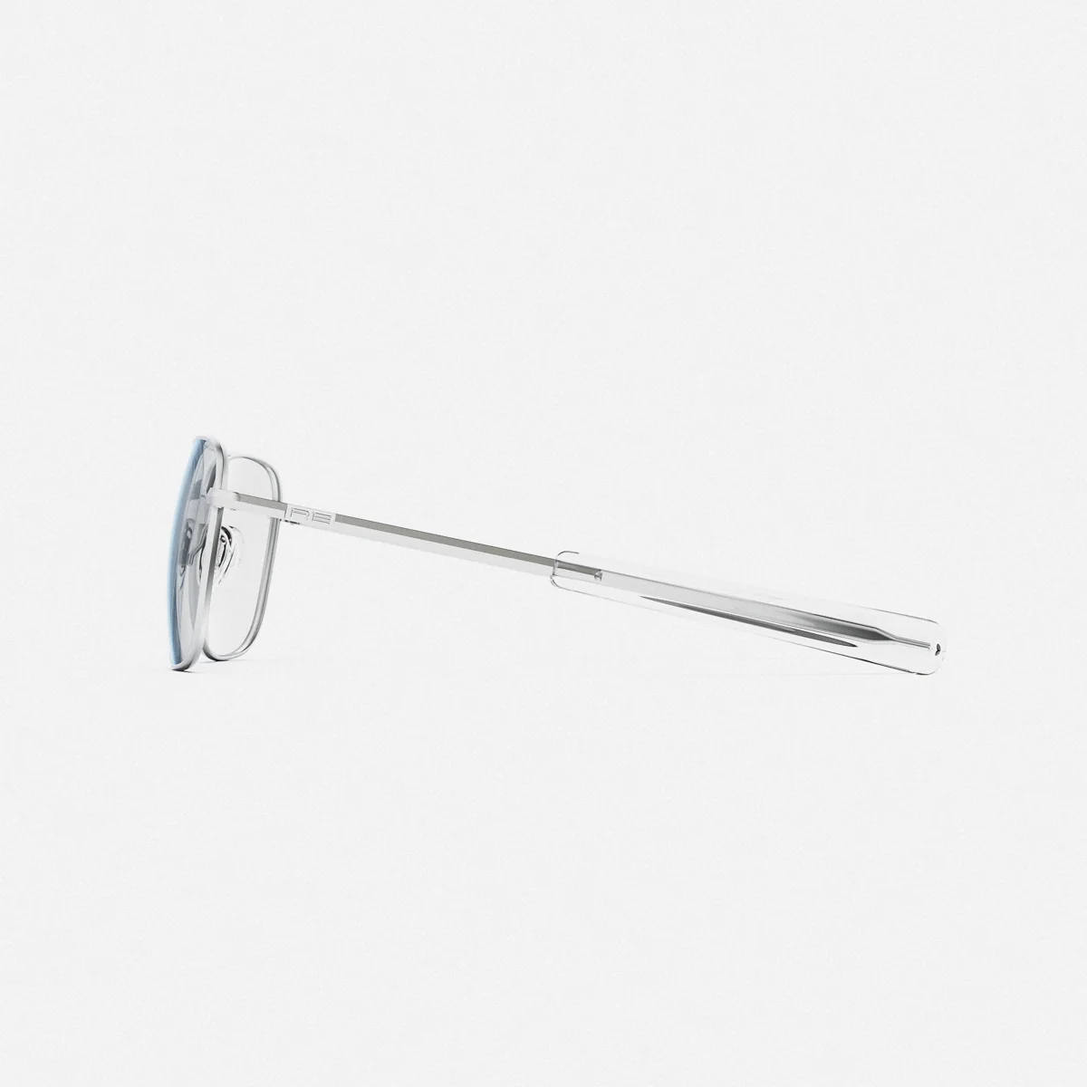 Aviator - Military Special Edition - Matte Chrome & Clear - Prescription Eyewear - Image 3