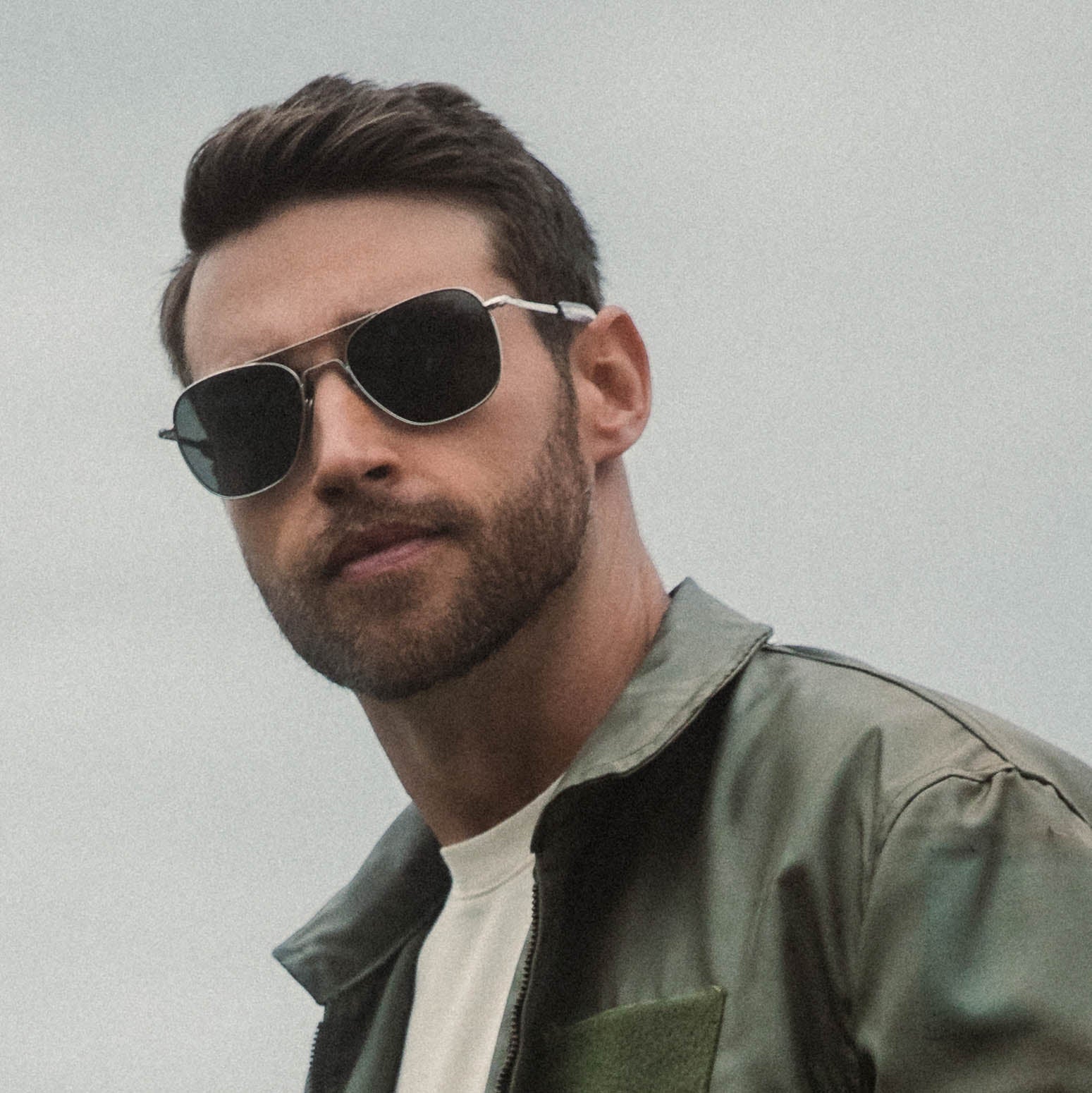 Aviator - Military Special Edition - Matte Chrome - Prescription Sunglasses - Image 2