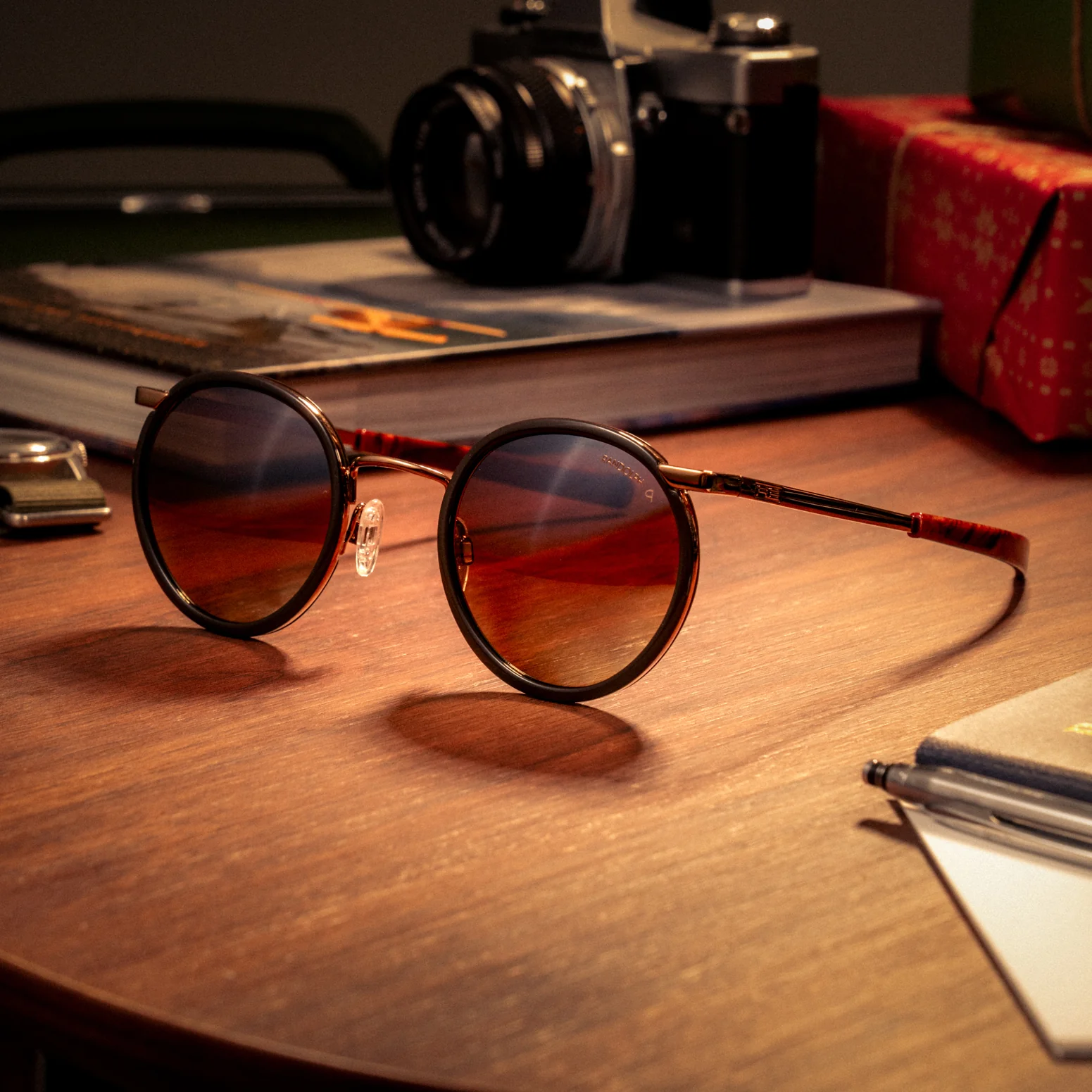 P3 Fusion - 22k Chocolate Gold & Sierra Inlay & Cape Sand - Prescription Sunglasses - Image 2