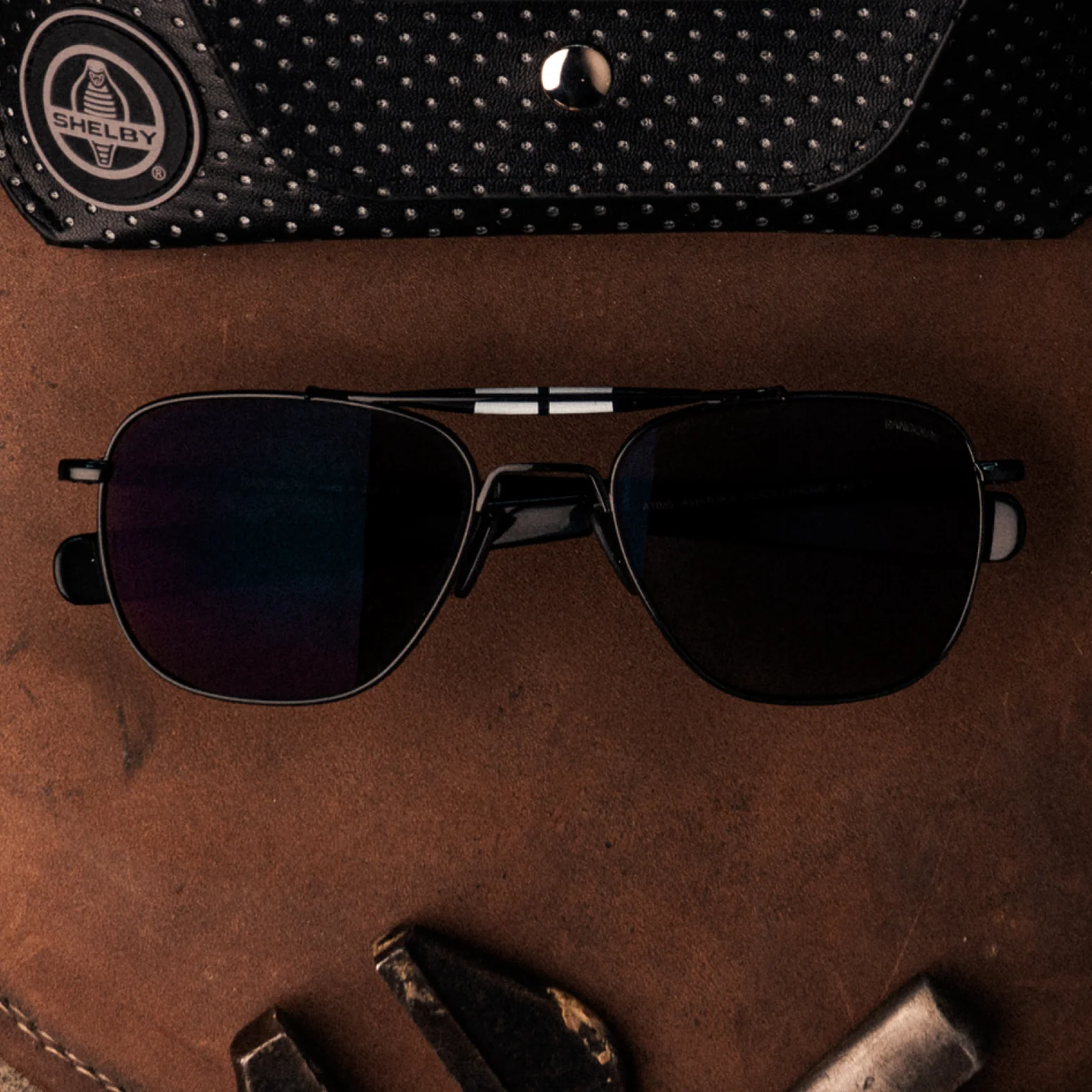 Randolph x Shelby - Aviator II - Black Chrome & Apex Gray - Image 9