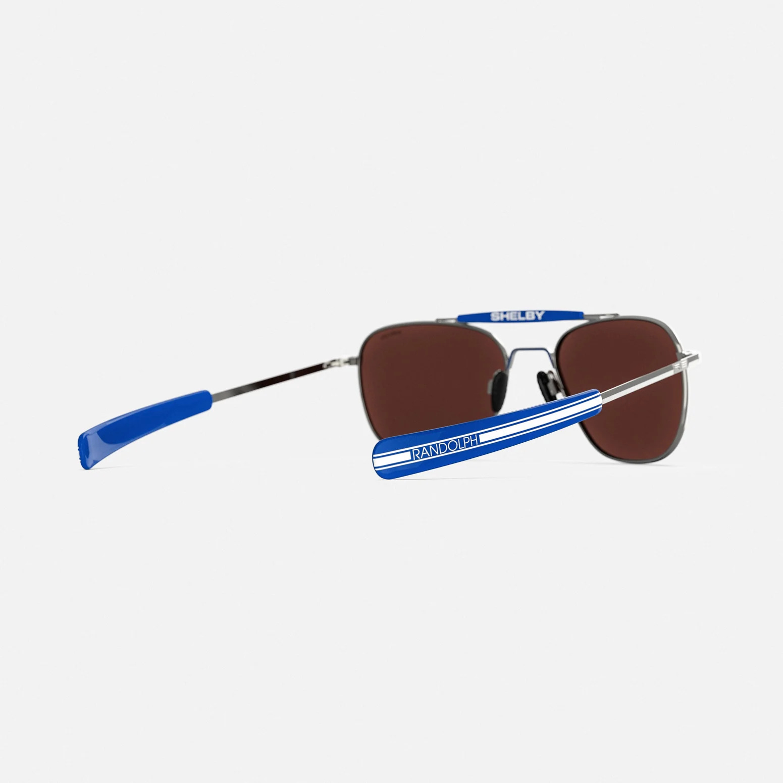 Randolph x Shelby - Aviator II - Gunmetal & Le Mans Blue - Image 6